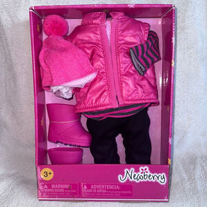 NOS Sears Newberry 18” Doll Clothes Set Winter Jacket Hat w/Boots Pink
